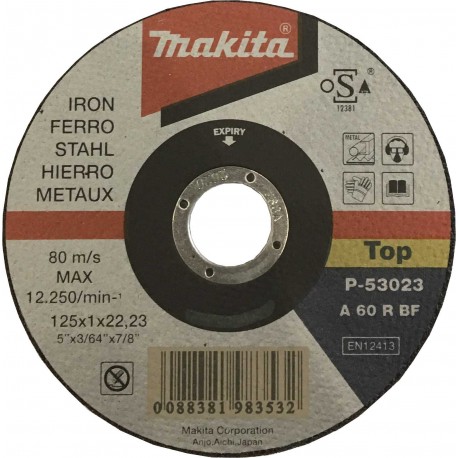 P-53023 Tenký kotúč 125x1.0x22.23 1ks železo Makita